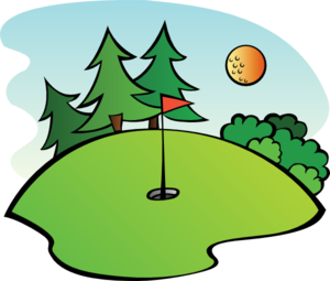 Cartoon-golfové ihrisko-Clip-Art